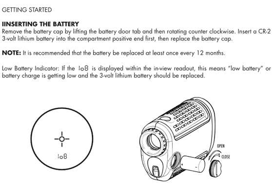 Bushnell V2 Battery Replacement Instructions