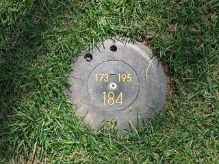 Golf sprinkler head yardage marker DanPerry.com on Flickr