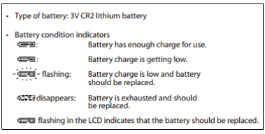 Callaway Diablo Octane Rangefinder battery indicator